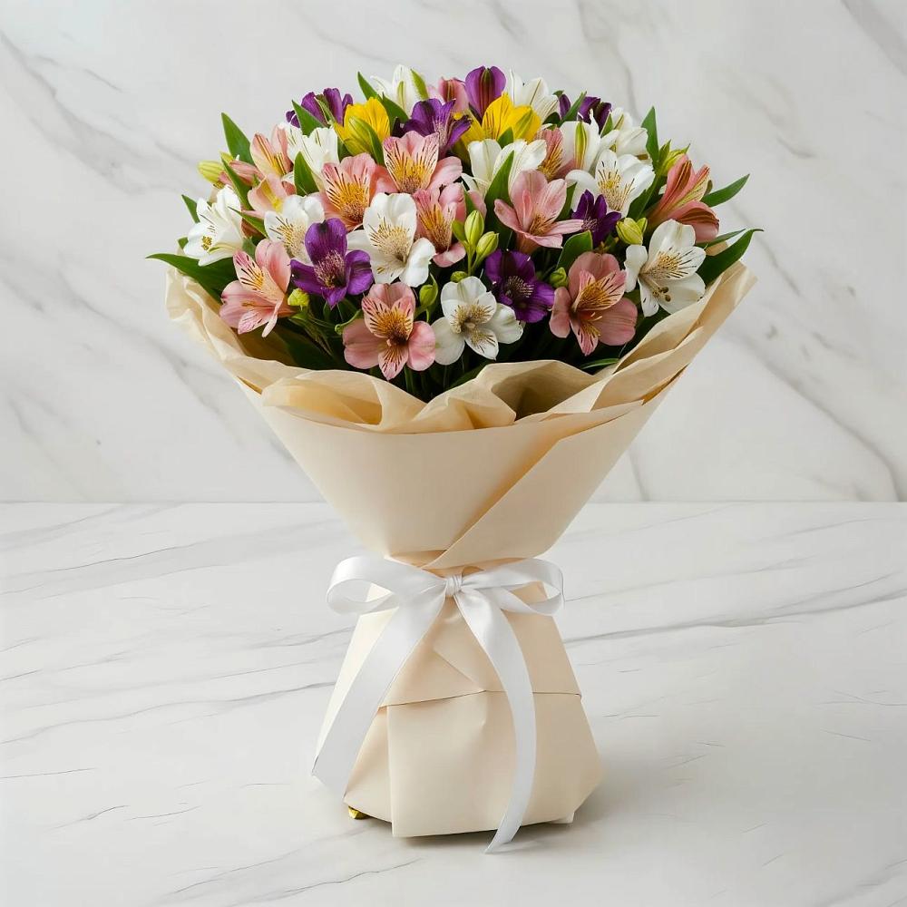 Букет цветов из: Альстромерии в Знаменском Краснодарский край