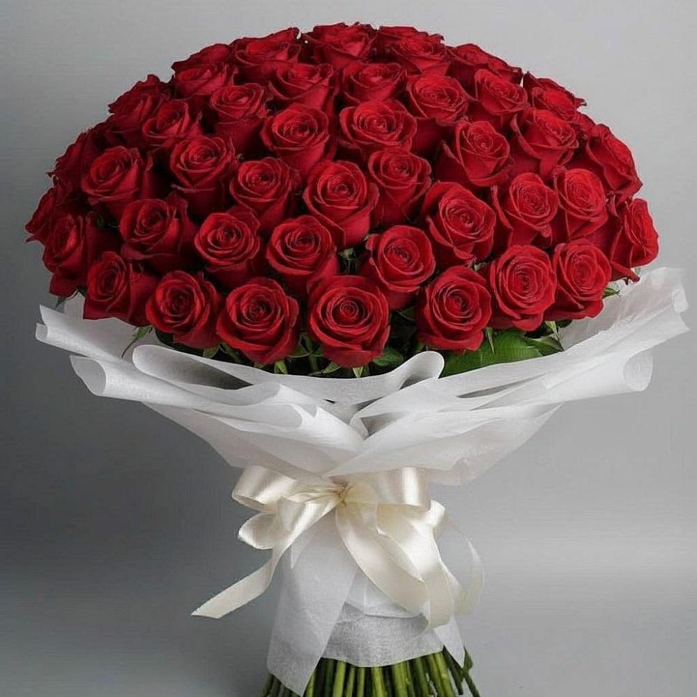 Букет 101 Красная роза Блэк Мэджик в Знаменском Краснодарский край