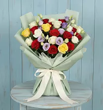 Букет цветов из:  Розы в Знаменском Краснодарский край