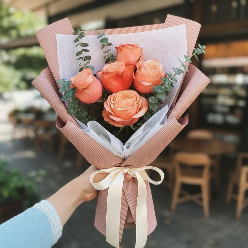 Букет цветов из: Розы в Знаменском Краснодарский край