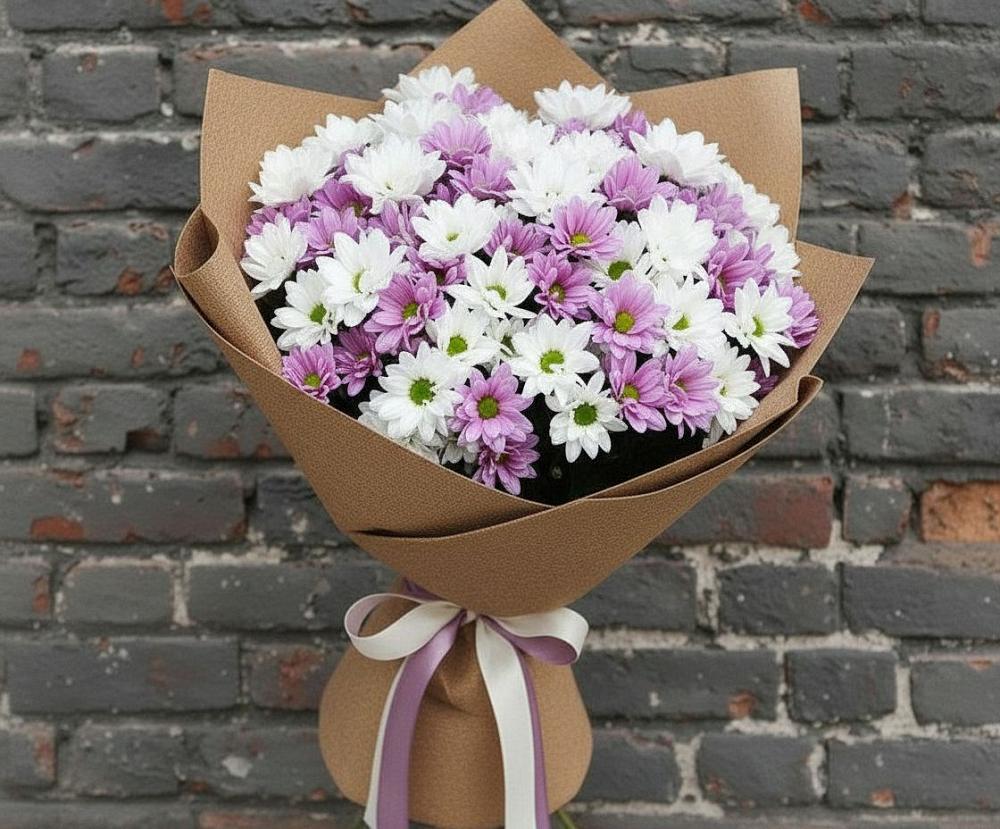 Букет цветов из: Хризантемы в Знаменском Краснодарский край