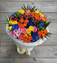 Букет цветов из:  Розы и Хризантемы в Знаменском Краснодарский край