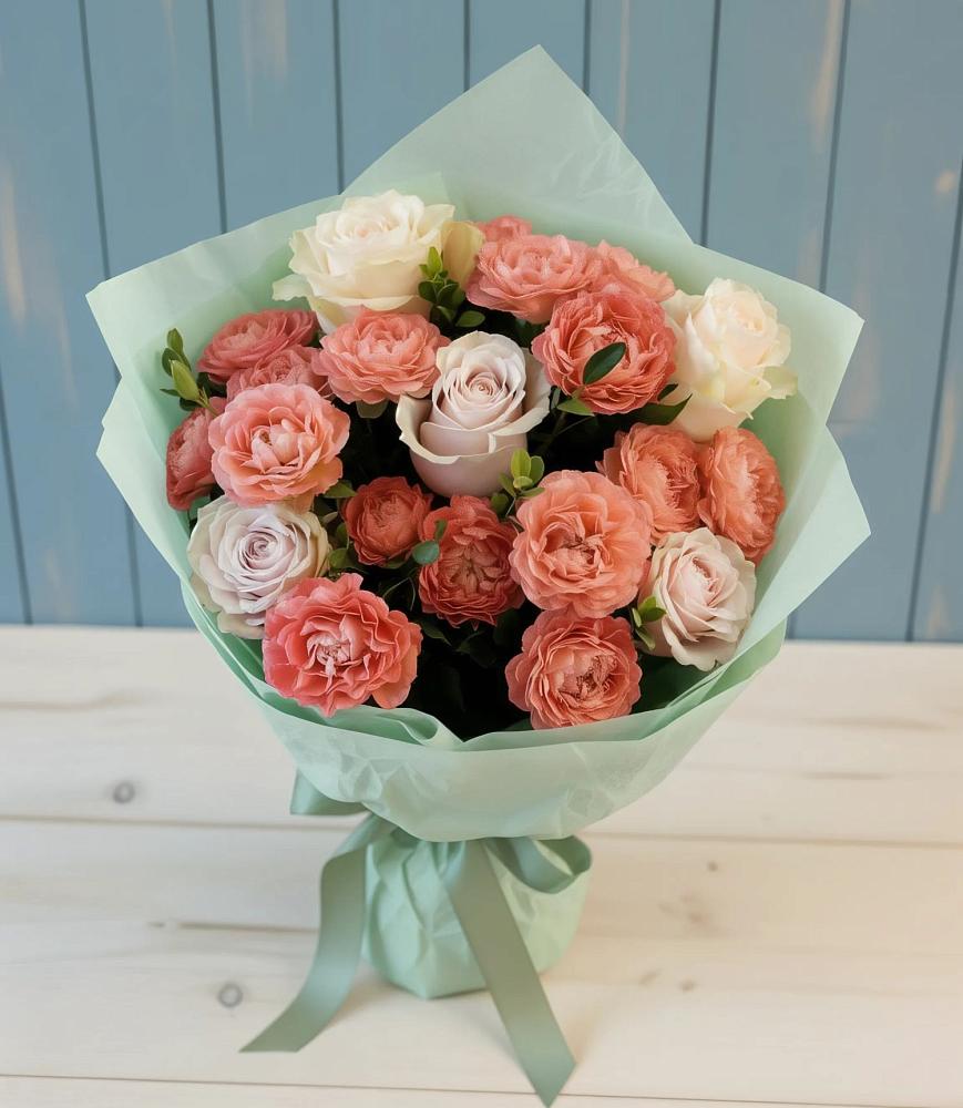 Букет цветов из: Розы в Знаменском Краснодарский край