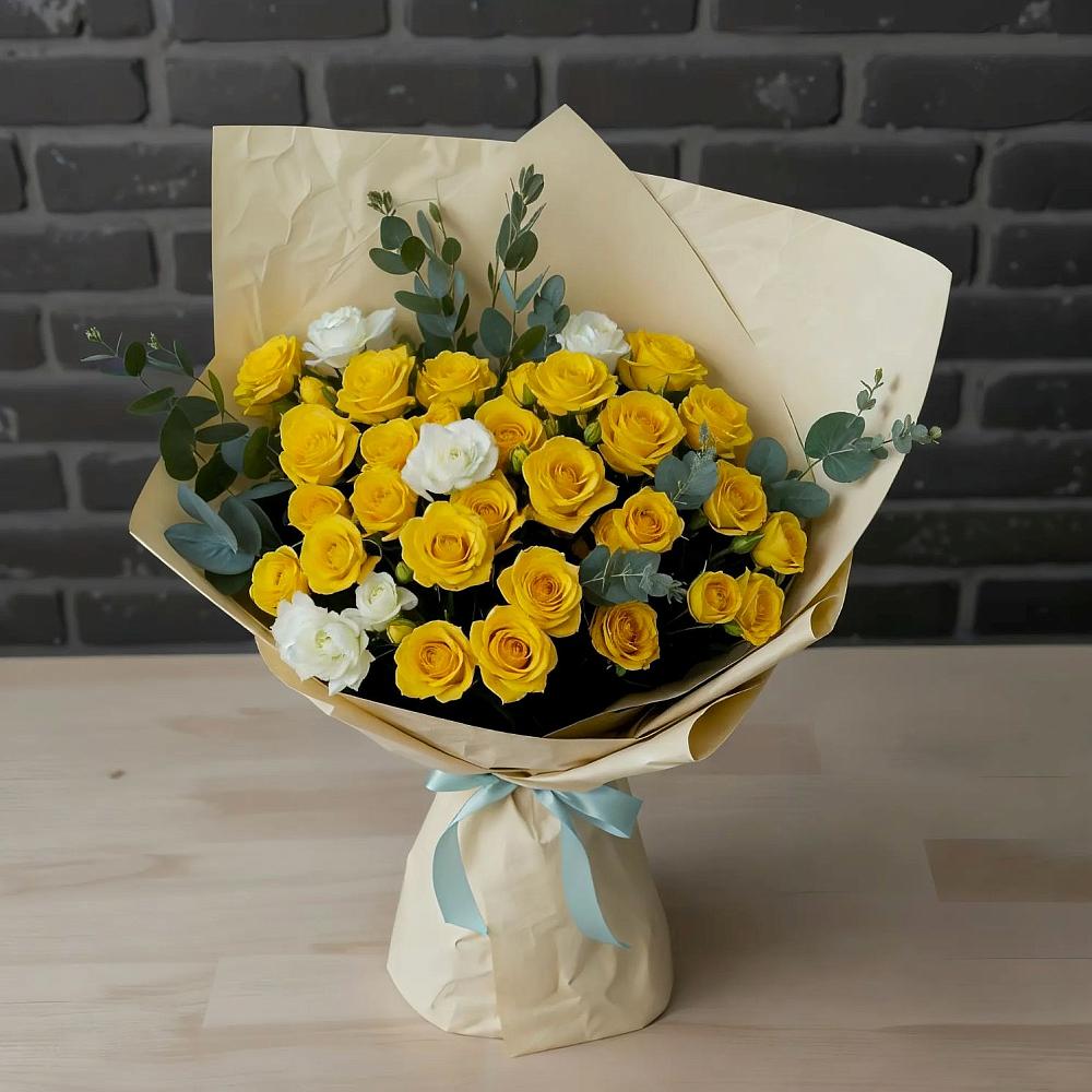 Букет цветов из: Розы в Знаменском Краснодарский край