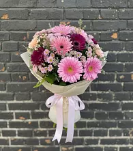 Букет цветов из:  Герберы и Хризантемы #REPLACE_PRED# Знаменском Краснодарский край