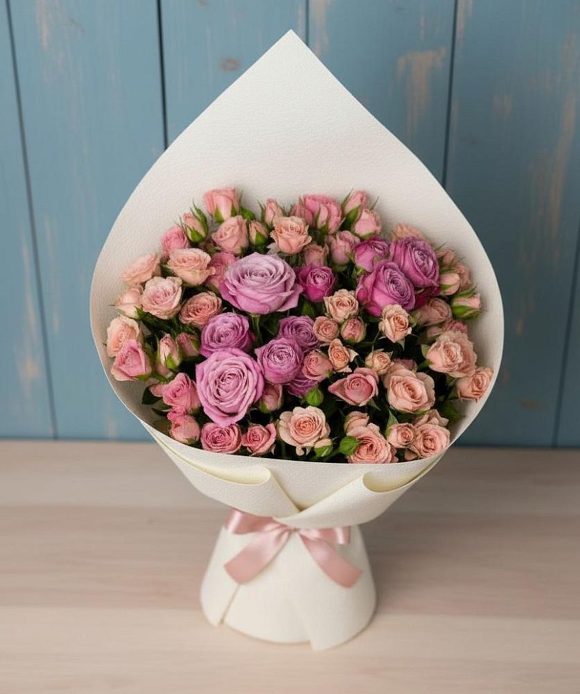 Букет цветов из: Розы в Знаменском Краснодарский край