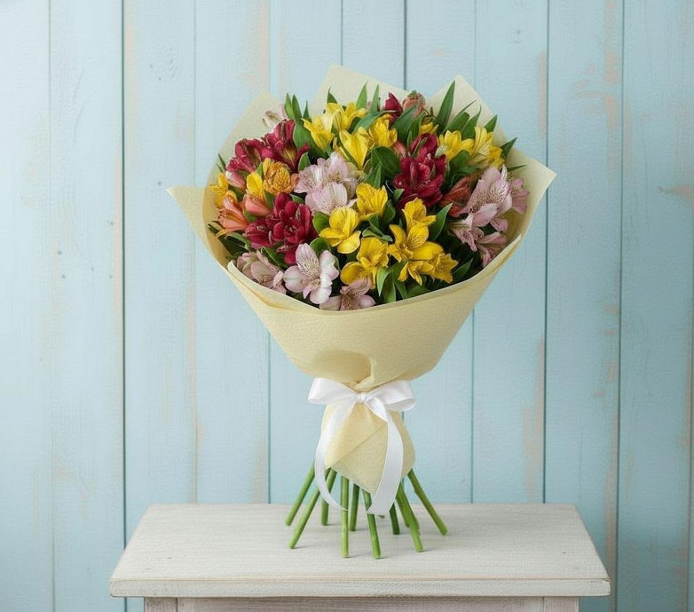 Букет цветов из: Альстромерии в Знаменском Краснодарский край