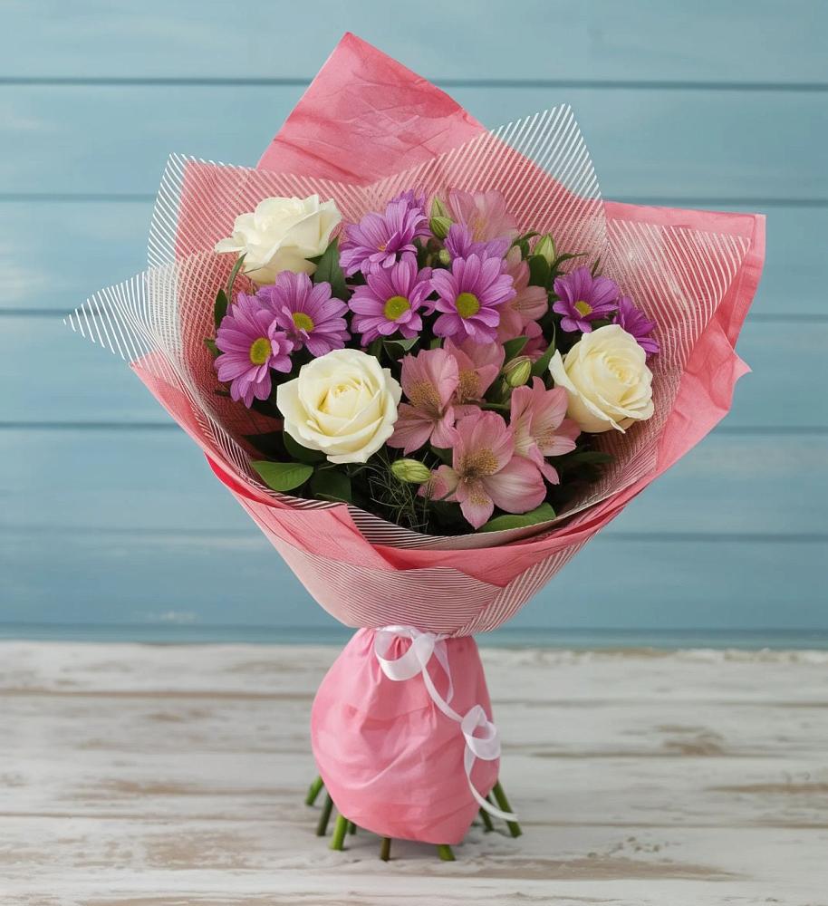 Букет цветов из: Герберы в Знаменском Краснодарский край