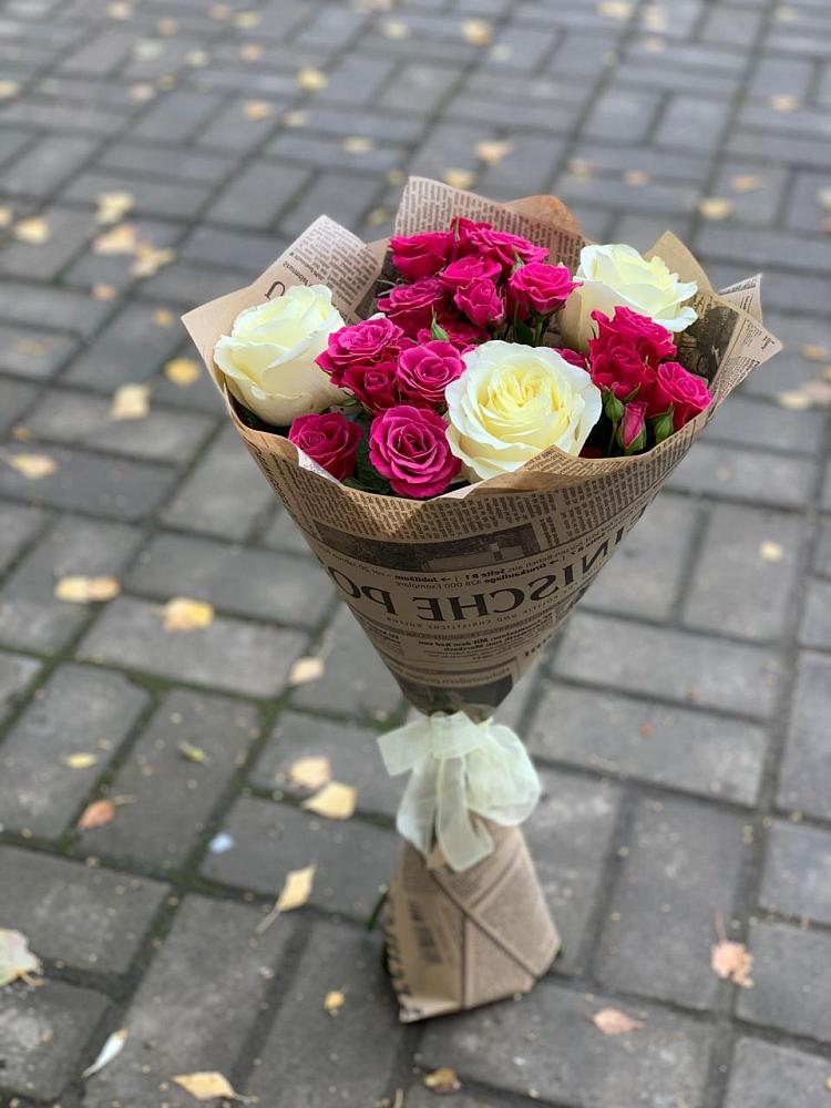 Букет цветов из: Розы в Знаменском Краснодарский край